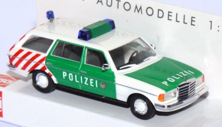 Mercedes-​Benz W123 T-​Modell Verkehrspolizei grün 46802