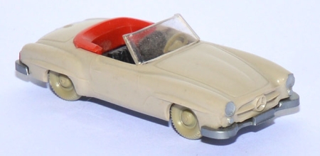 Mercedes-Benz 190 SL Cabriolet offen hellgelbgrau