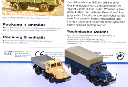 Set 50 Jahre Produktionsstart IFA H6 in Werdau/Sa