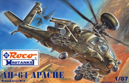 AH-64 Apache Hubschrauber Militär Bausatz / Kit