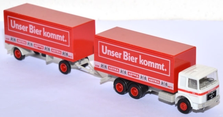 MAN F 80 Getränkepritsche-​Lastzug - Astra - Unser Bier kommt