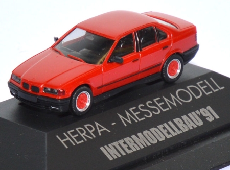 BMW 325i (E36) Herpa-Messemodell Intermodellbau 91 rot