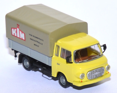 Barkas B 1000 Pritsche mit Plane KIM VEB Kombinate industrielle Mast