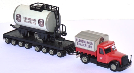 Kaelble K 631 ZR Zugmaschine mit Straßenroller und Kesselwagen Flensburger Brauereien