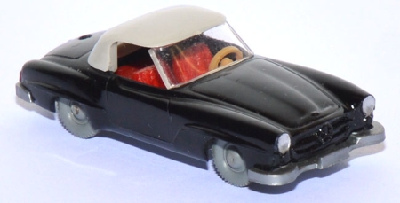 Mercedes-​Benz 190 SL Cabriolet geschlossen schwarz