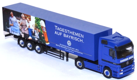 Mercedes-Benz Actros 1843  Koffersattelzug Schneider Weisse blau