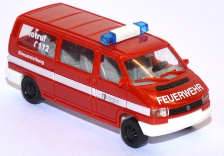 VW T4 Bus lang Feuerwehr ELW Landkreis Halberstadt rot