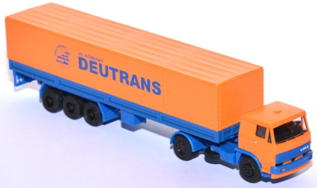 Liaz Pritschensattelzug Deutrans orange