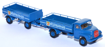 MAN 520 Pritschenlastzug Westfalen-Gas blau