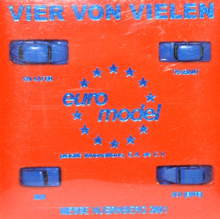 Set VW Käfer, Trabant 601, Mini, Citroen 2CV Ente blau