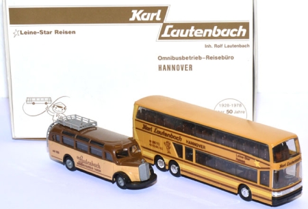 Mercedes-Benz Bus O-3500 + Kässbohrer Setra S 228 DT  50 Jahre Leine-Star Reisen Lautenbach Hannover