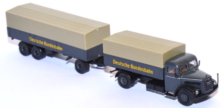 MAN F8 Hauber Pritschenlaszug DB Deutsche Bundesbahn grau