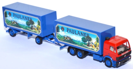 Mercedes-Benz SK 88 Getränkekoffer-Lastzug Paulaner Weißbier