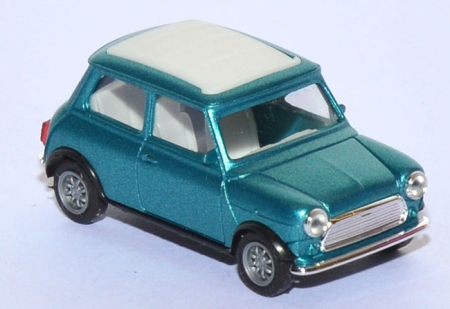 Mini Cooper mit Faltdach geschlossen karibiklaumetallic