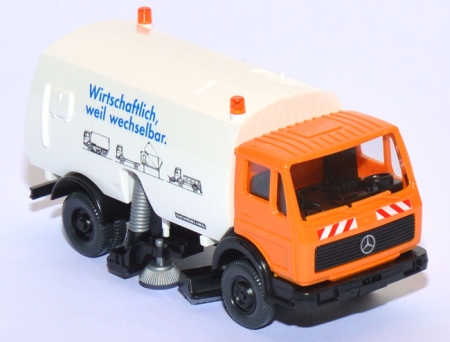 Mercedes-​Benz NG 1217 Straßenkehrwagen Schörling orangegelb