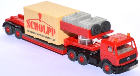Mercedes-​​Benz NG 3850 S Tiefladesattelzug Scholpp rot