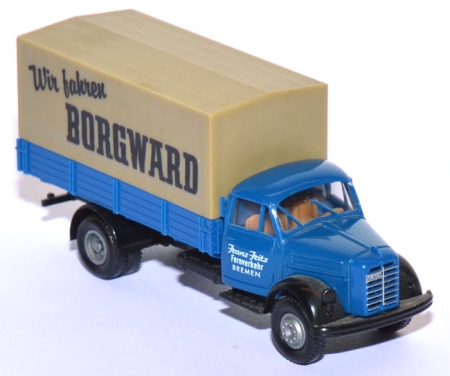 Borgward B 4500 Pritschen-LKW mit Plane - Franz Fritz Fernverkehr Bremen blau