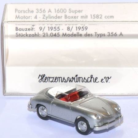 Porsche 356 A 1600 Cabriolet offen silber