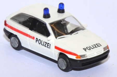 Opel Astra 2türig Polizei Österreich weiß