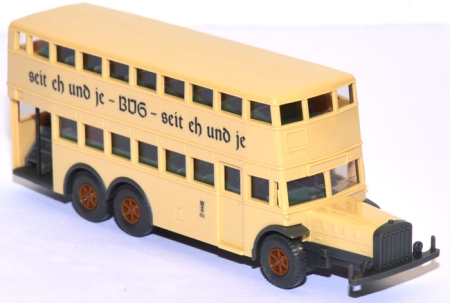 Mercedes-​Benz D 38 Doppeldeckerbus BVG hellbeige