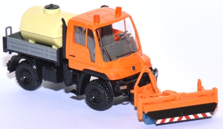 Mercedes-​Benz Unimog U 400 Kehrmaschine orange