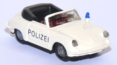 Porsche 356 Cabriolet offen Polizei weiß