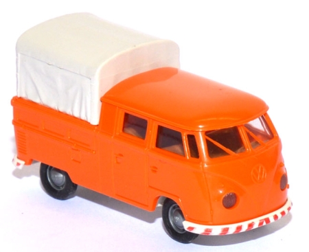 VW T1 DoKa Pritsche mit Plane Straßenmeisterei Kommunal orange