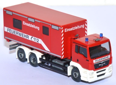 MAN TGS Wechsellader-​LKW Feuerwehr rot