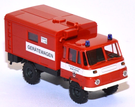 Robur LO 2002 A Koffer-LKW Gerätewagen Feuerwehr Ellrich rot 50225