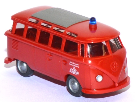 VW T1 Bus Samba Panoramabus FFW Krofdorf-​​Gleiberg Feuerwehr karminrot