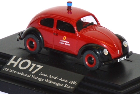 VW Käfer 1200 Brezel Feuerwehr Baden-Baden rubinrot