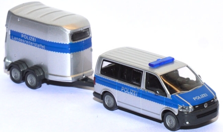 VW T5 GP Bus Multivan mit Pferdeanhänger Polizei Landesreiterstaffel blau