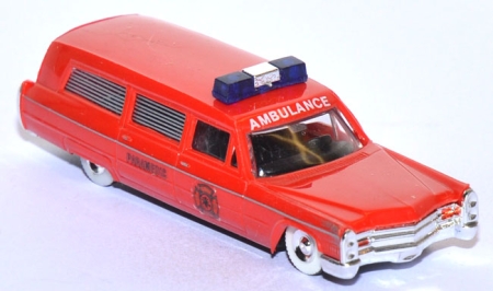 Cadillac Fleetwood Station Wagon lang 1966 Ambulance de Luxe rot