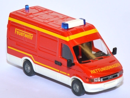 Iveco Daily Kasten HD Feuerwehr Rettungswagen orangerot