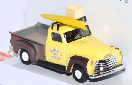 Chevrolet Pick-up Butchers mit Surfbrett und Bierkasten 1950 48234