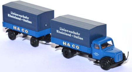 Magirus S 3500 Pritschen-Lastzug Haco Wuppertal blau