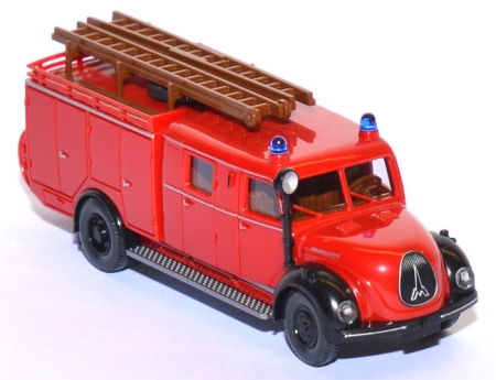 Magirus Mercur 125 Rundhauber LF 16 Löschwagen Feuerwehr karminrot