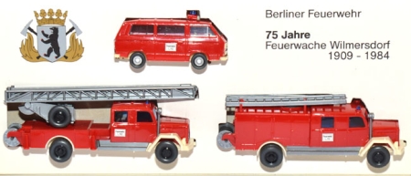 Auftragspackung Feuerwehr Berlin 75 Jahre Feuerwache Wilmersdorf