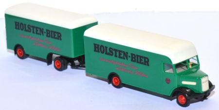 MAN 750 Koffer-Lastzug Holstein-Bier grün