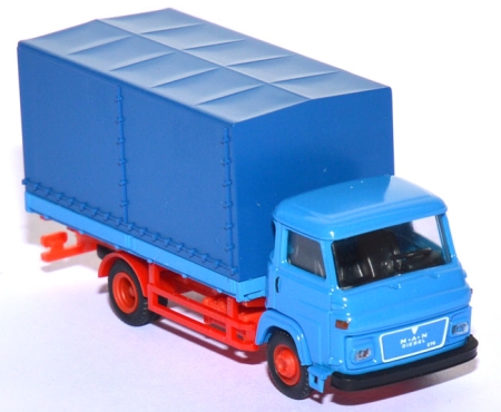 MAN 270 Pritschen-​LKW mit Plane blau