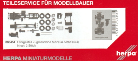 Fahrgestell Zugmaschine MAN 2a Allrad (4x4) 2 Stück schwarz