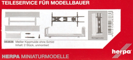 Meiller Kippmulde ohne Schild 2 Stück weiß