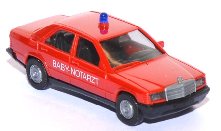 Mercedes-​​​Benz 190 E Feuerwehr Baby-​Notarzt rot