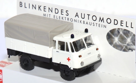 Robur LO 2002 A Pritschen-LKW Rotes Kreuz - blinkendes Modell 5627