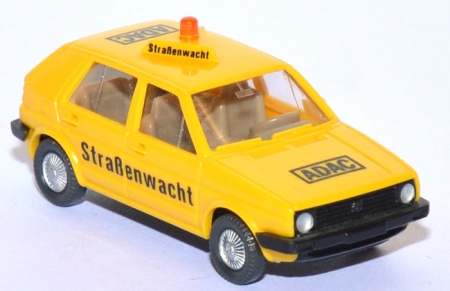 VW Golf 2 4türig ADAC Straßenwacht gelb