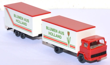 Magirus 100 D 7 Kofferlastzug Blumen aus Holland rot