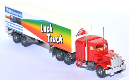 Peterbilt 359 Koffersattelzug Meisterpreis Lack Truck rot