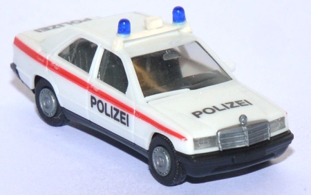 Mercedes-​Benz 190 E Polizei Österreich weiß