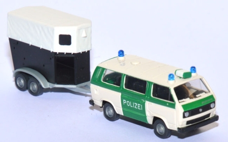 VW T3 Bus mit Pferdetransportanhänger Polizei