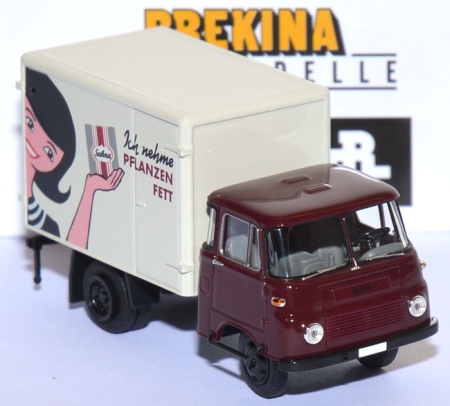 Robur LO 2501 Koffer-​LKW Sahna Pflanzenfett braun